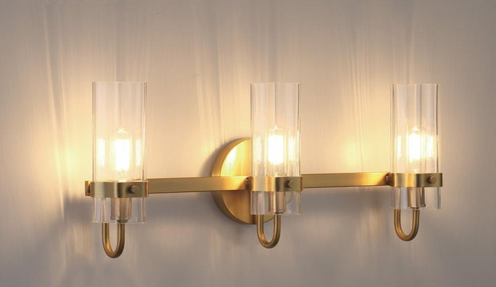 Brook 3 Light Vanity in Brass