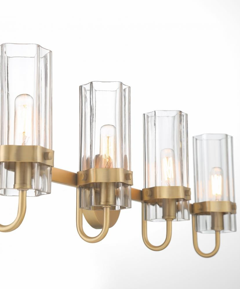 Brook 4 Light Vanity in Brass