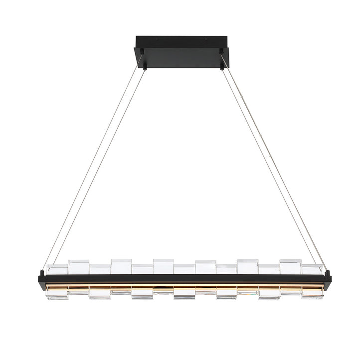 Bruco 2 Light Island Chandelier in Black