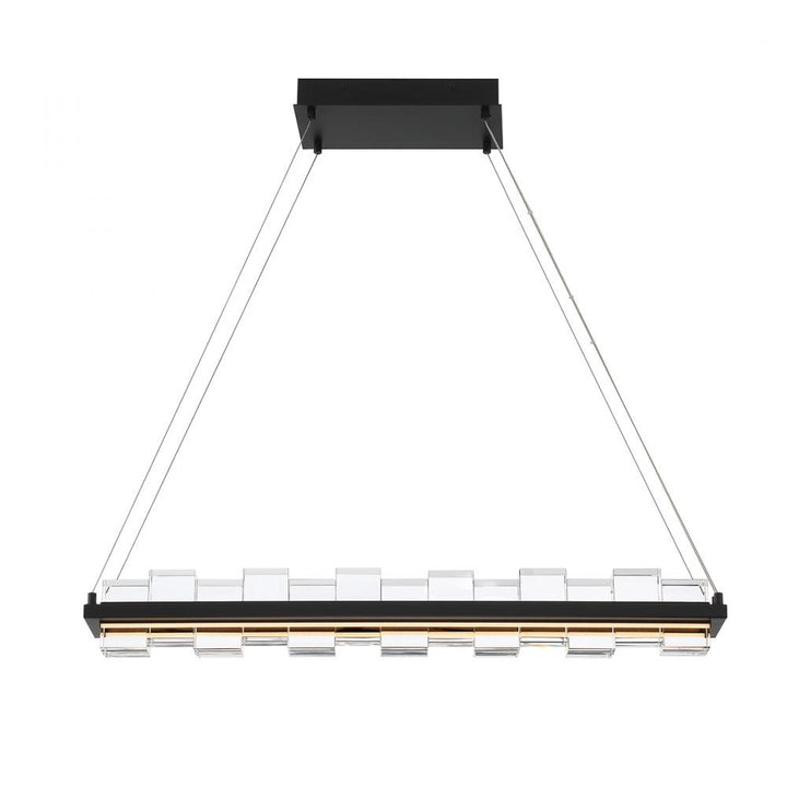 Bruco 2 Light Island Chandelier in Black