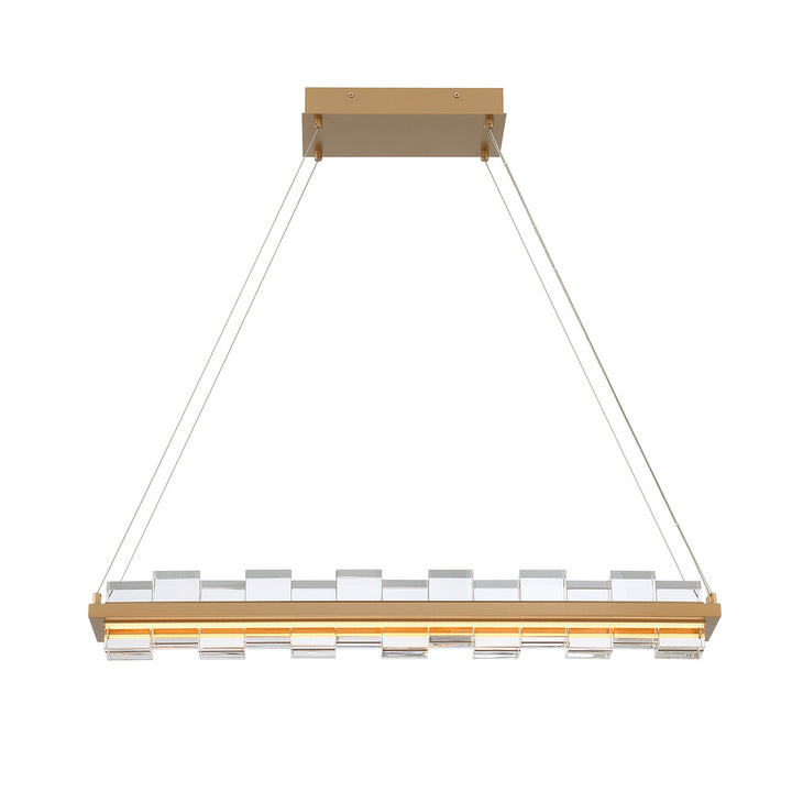 Bruco 2 Light Island Chandelier in Gold