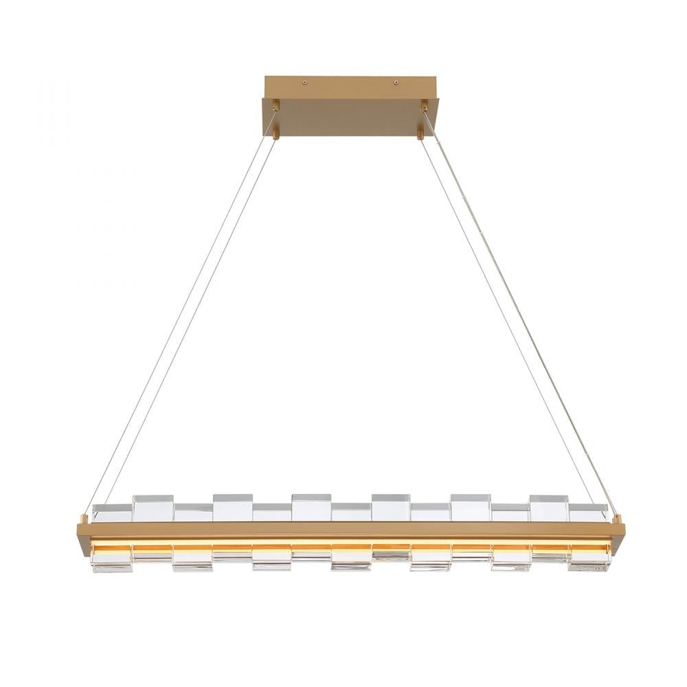 Bruco 2 Light Island Chandelier in Gold