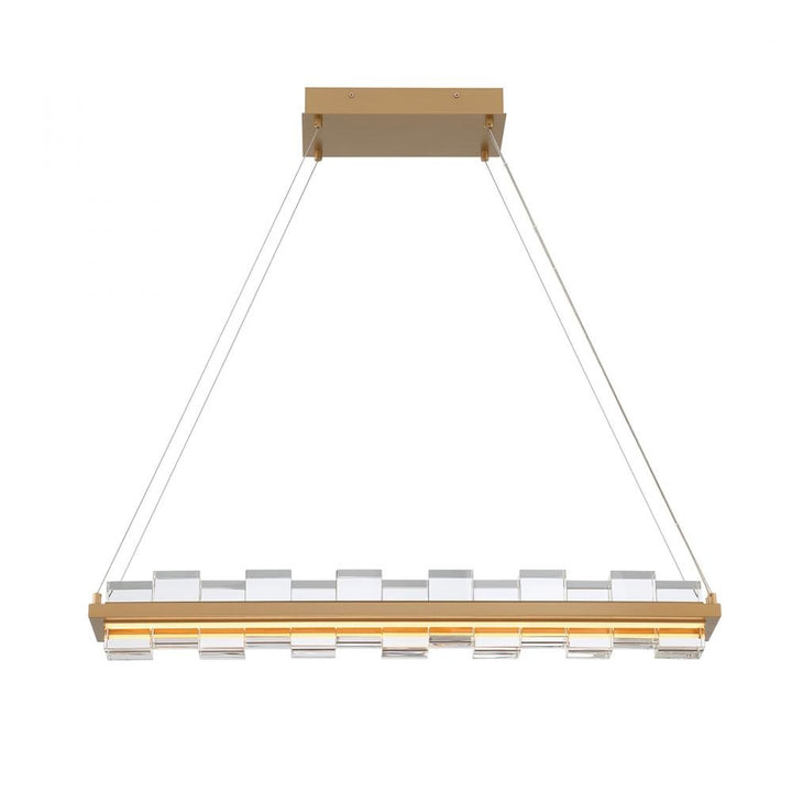 Bruco 2 Light Island Chandelier in Gold