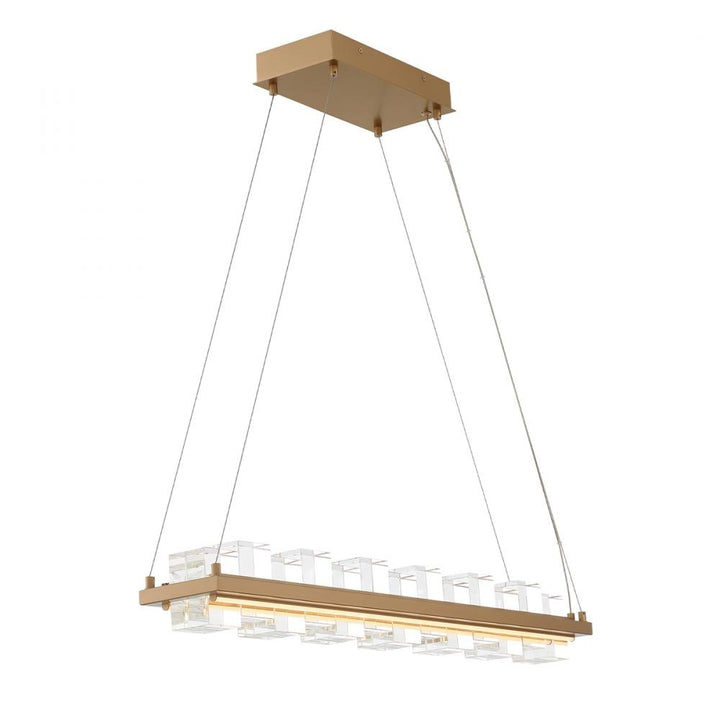 Bruco 2 Light Island Chandelier in Gold
