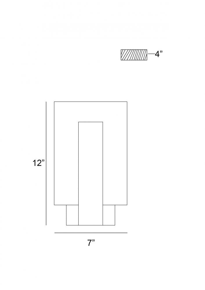 Carta 1 Light 12" Sconce in Black