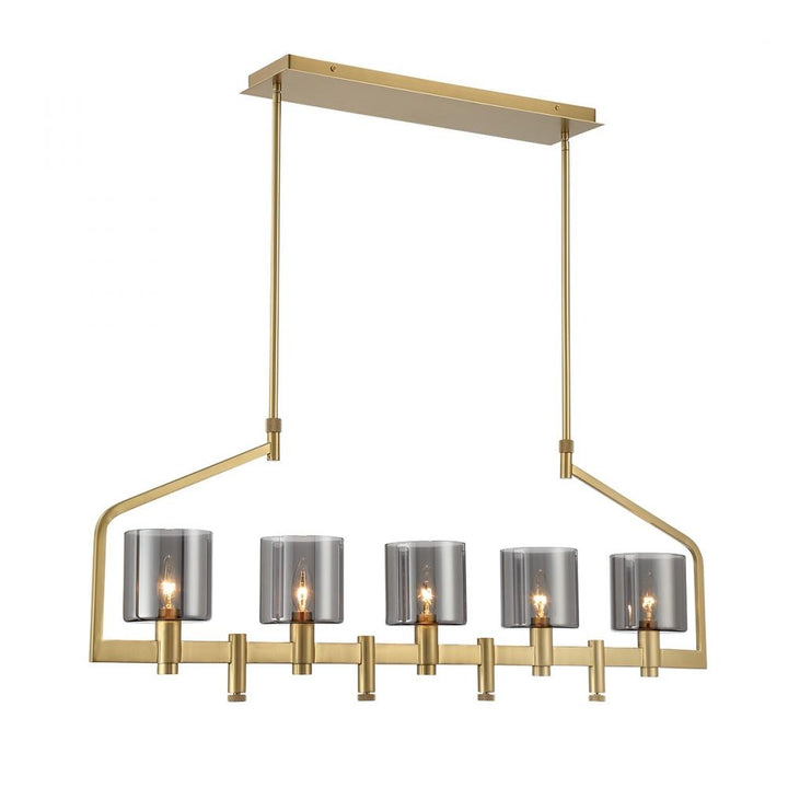 Decato 5 Light Chandelier in Brushed Gold