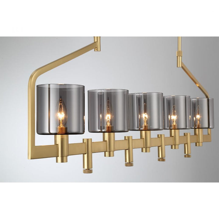 Decato 5 Light Chandelier in Brushed Gold