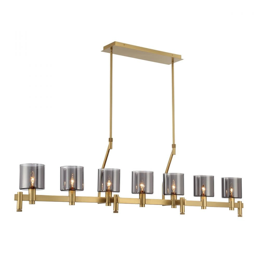 Decato 7 Light Chandelier in Brushed Gold