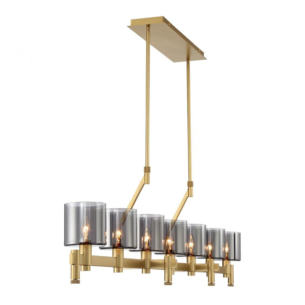 Decato 7 Light Chandelier in Brushed Gold
