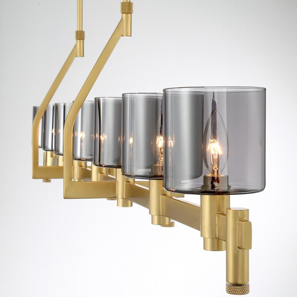 Decato 7 Light Chandelier in Brushed Gold