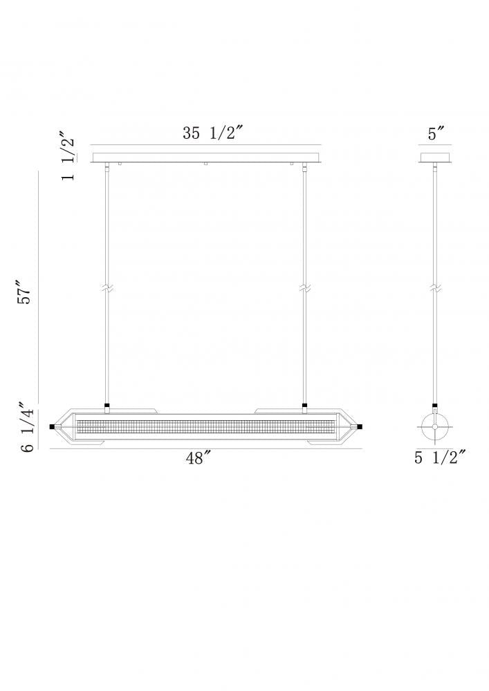 Espada 1 Light Chandelier in Polished Nickel