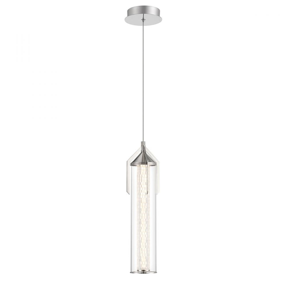 Espada 1 Light Pendant in Polished Nickel