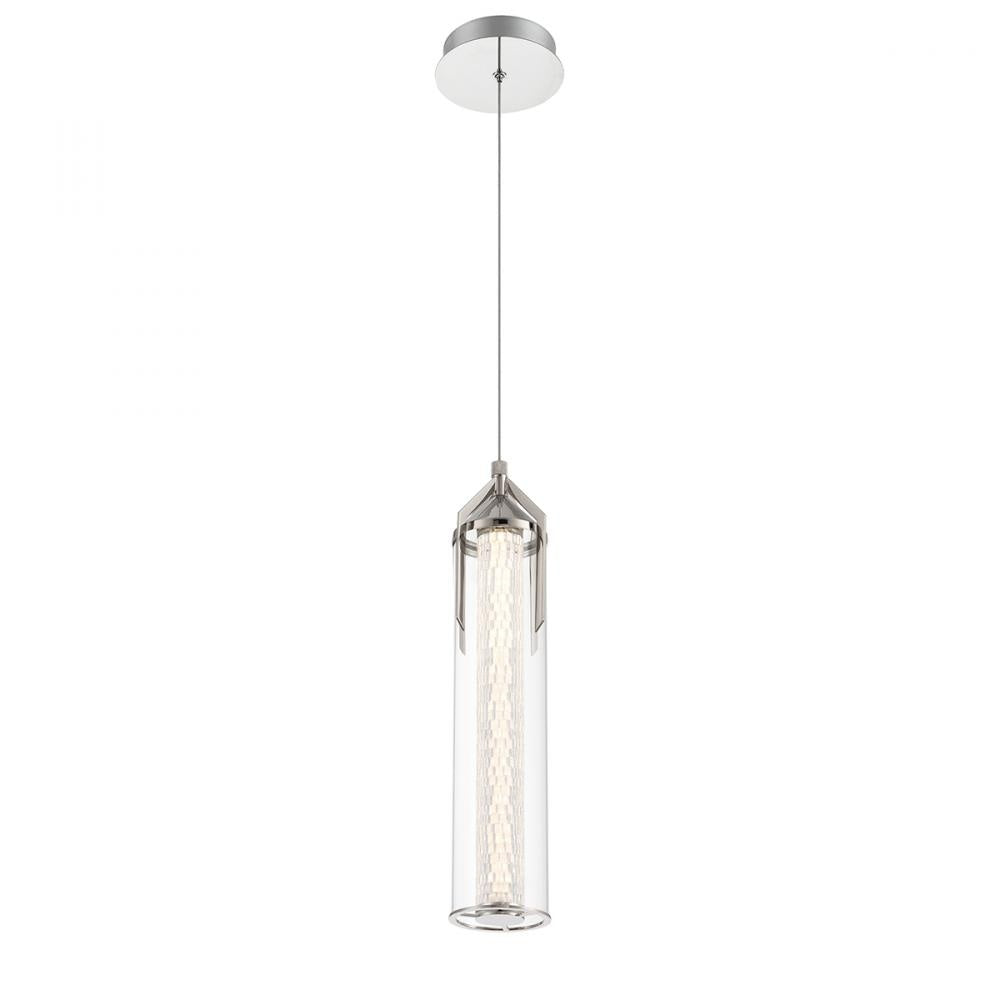 Espada 1 Light Pendant in Polished Nickel