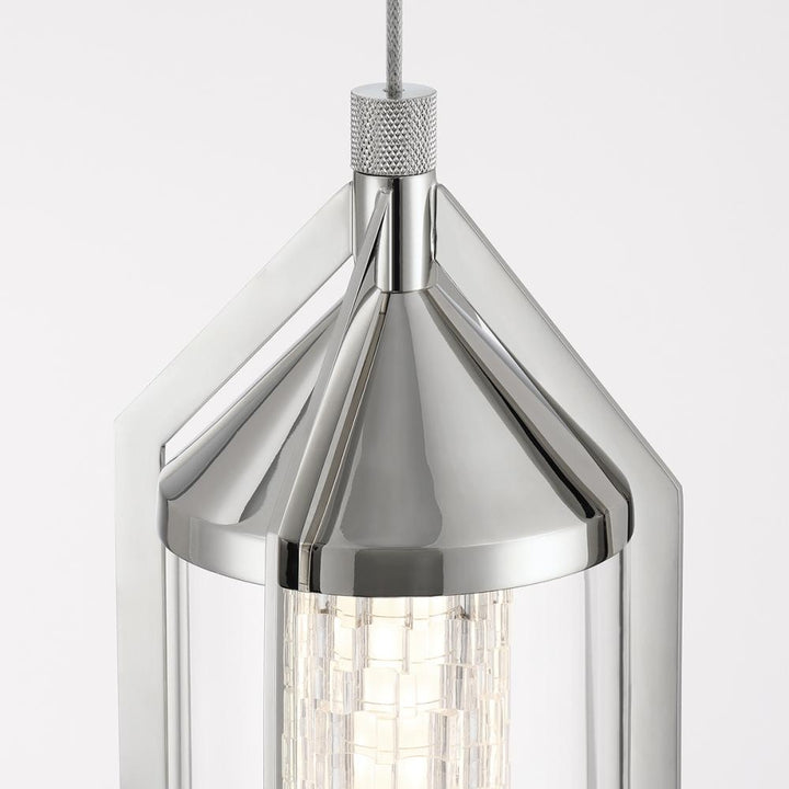 Espada 1 Light Pendant in Polished Nickel