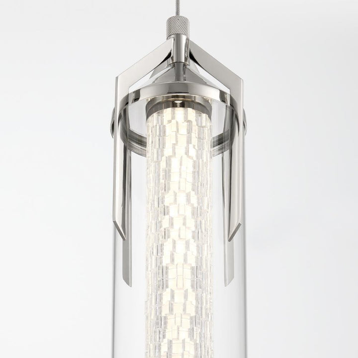 Espada 1 Light Pendant in Polished Nickel