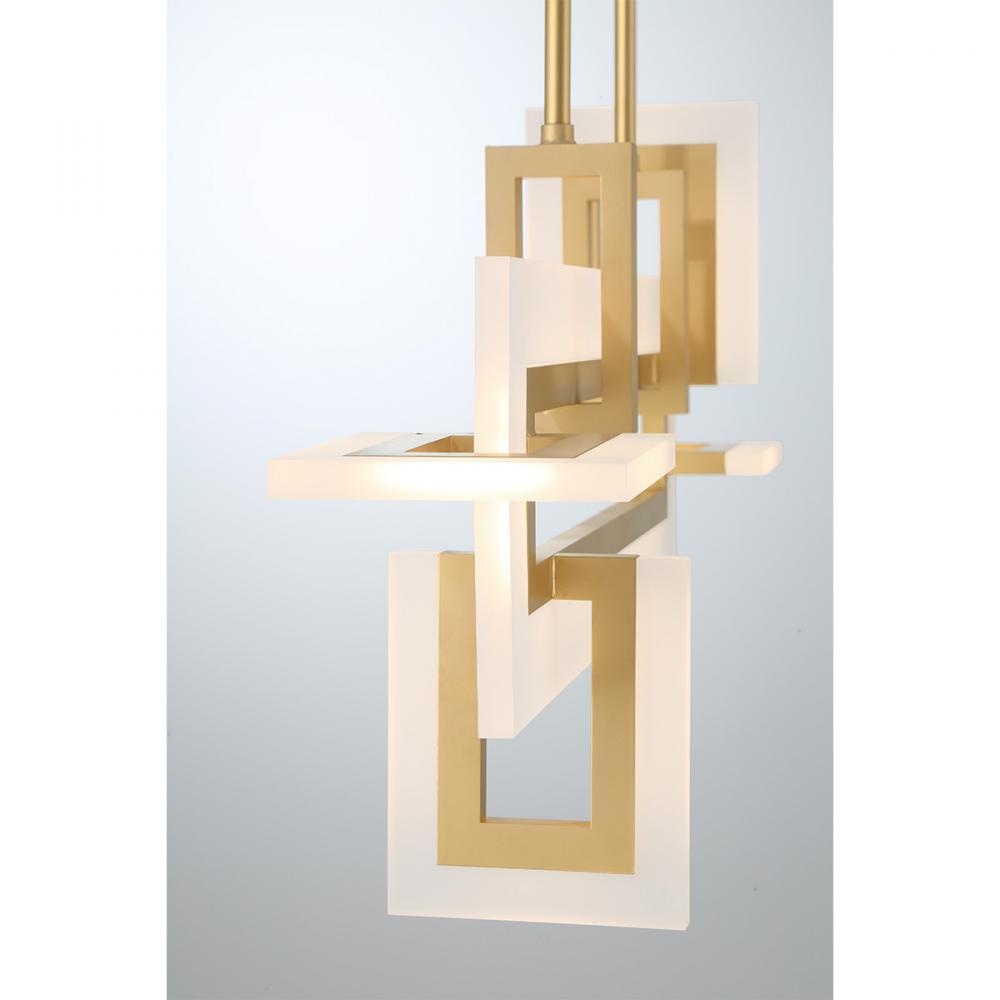 Inizio 1 Light Chandelier in Gold