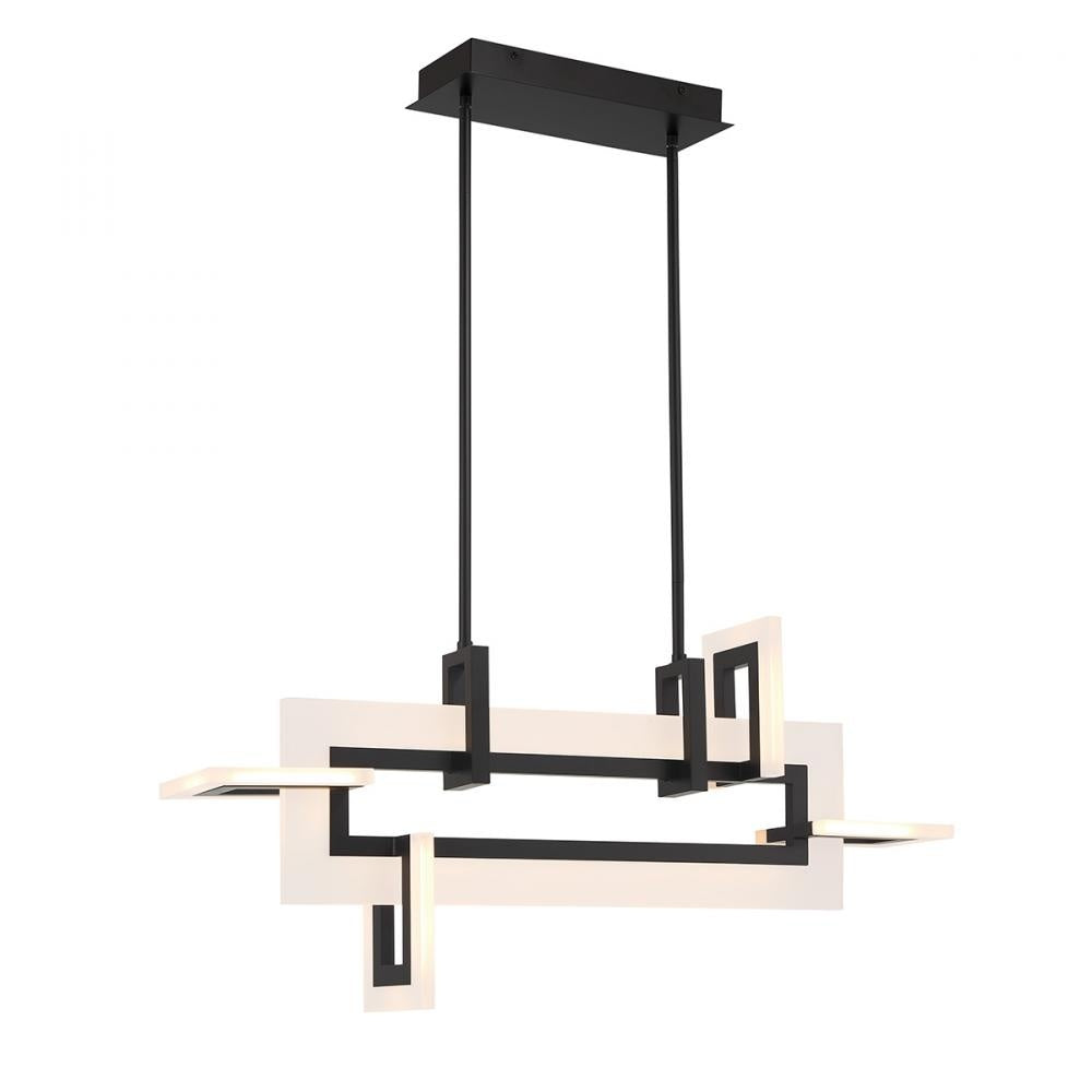 Inizio 1 Light Chandelier in Black