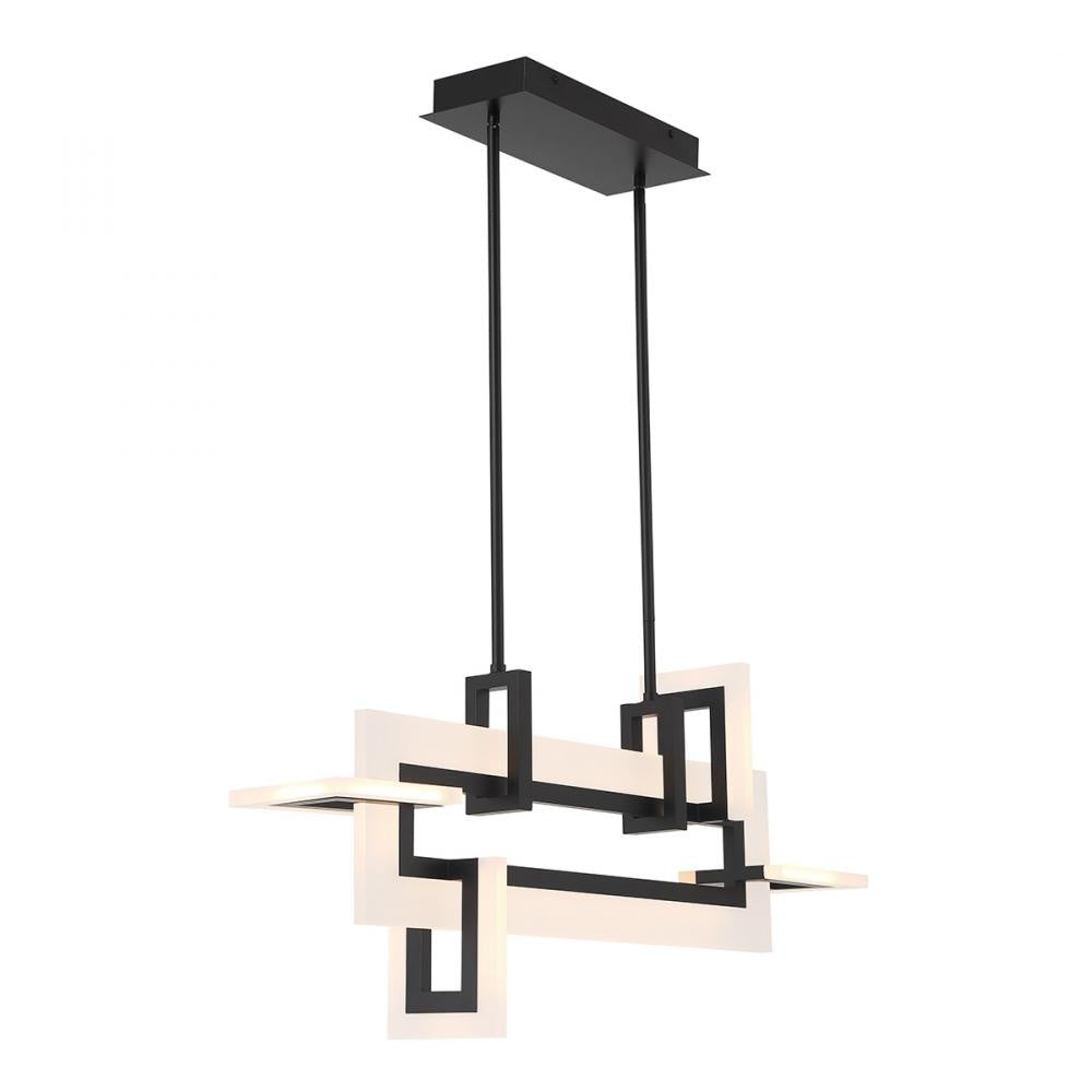 Inizio 1 Light Chandelier in Black
