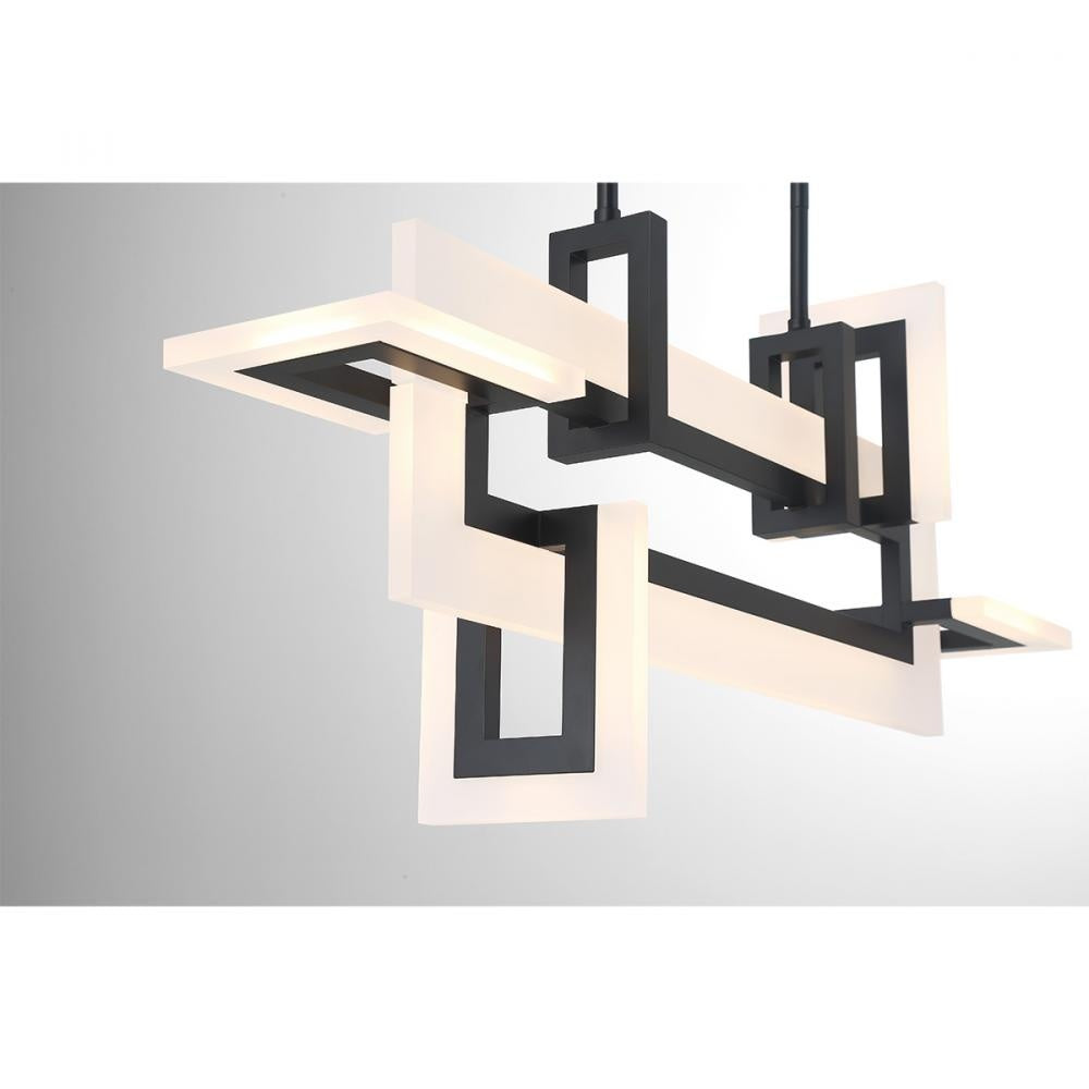 Inizio 1 Light Chandelier in Black