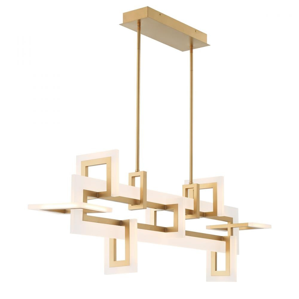 Inizio 1 Light Chandelier in Gold