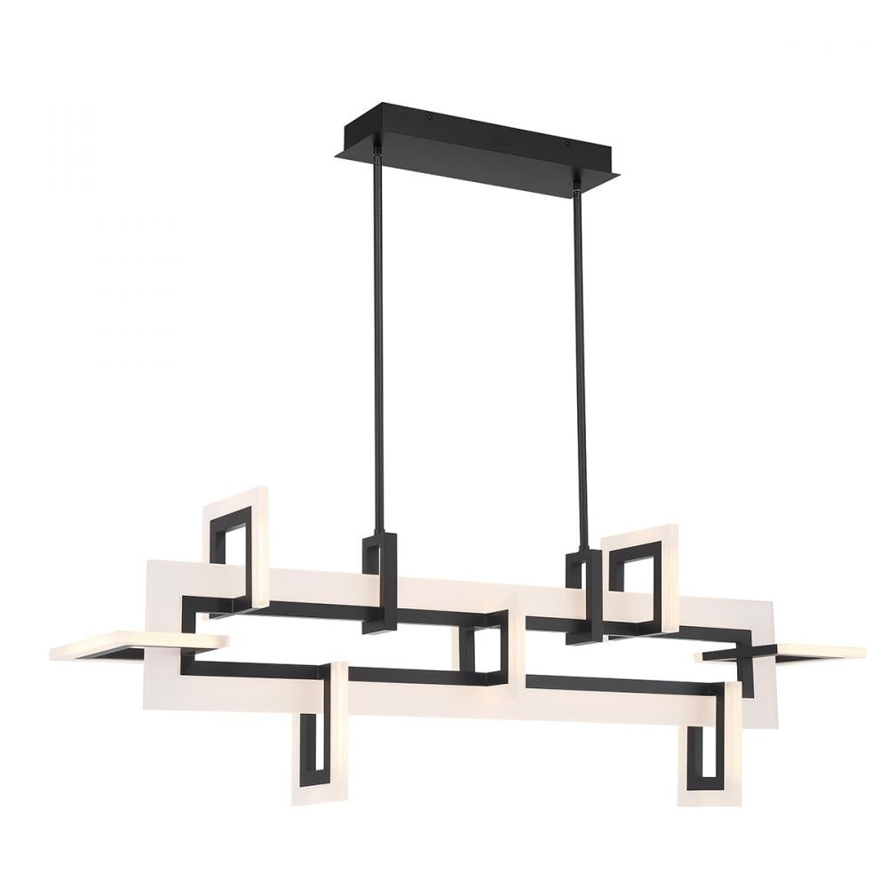 Inizio 1 Light Chandelier in Black