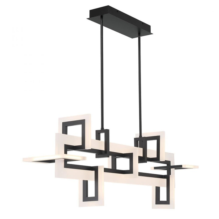 Inizio 1 Light Chandelier in Black
