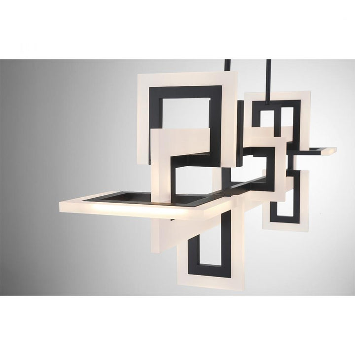 Inizio 1 Light Chandelier in Black