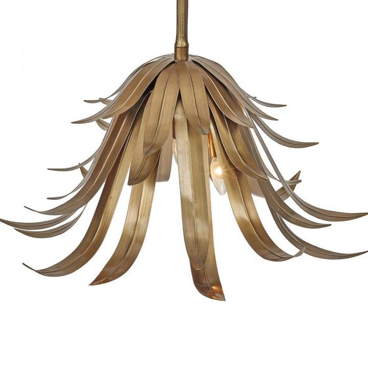 Kagra 3 Light Pendant in Brass