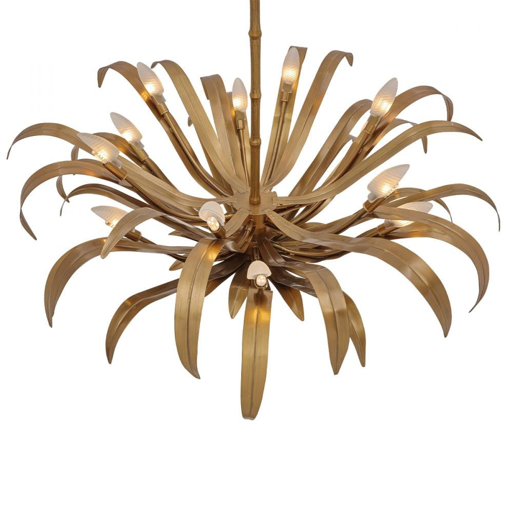Kagra 12 Light Pendant in Brass