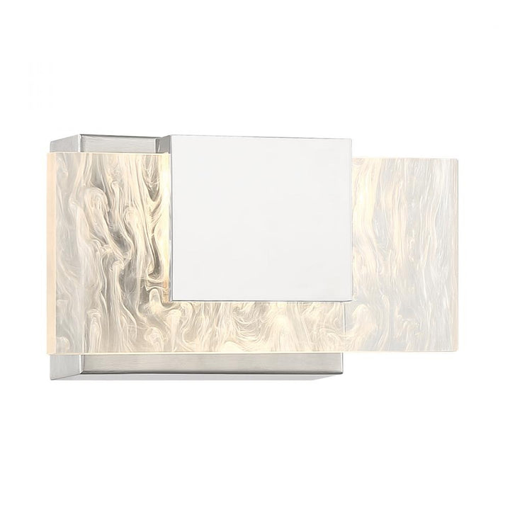 Kasha 1 Light Vanity in Chrome and Nickel
