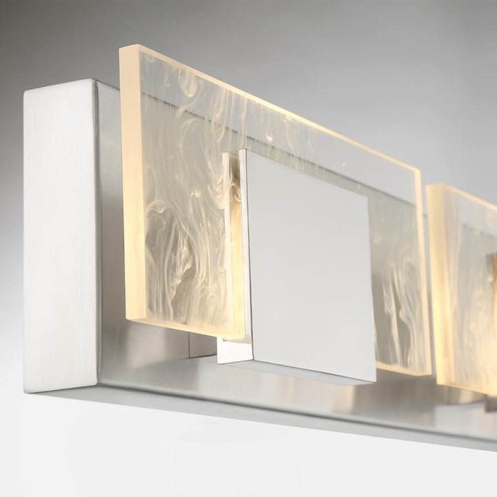 Kasha 4 Light Vanity in Chrome and Nickel