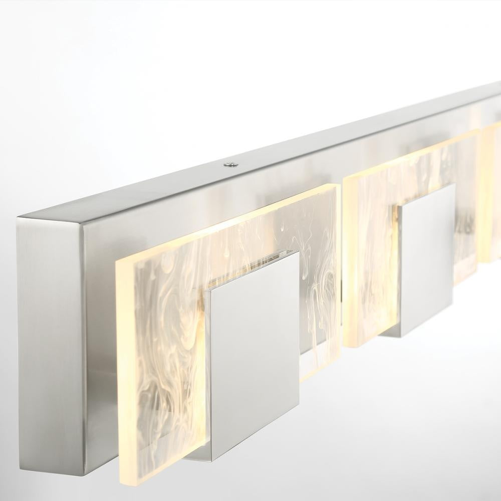 Kasha 4 Light Vanity in Chrome and Nickel