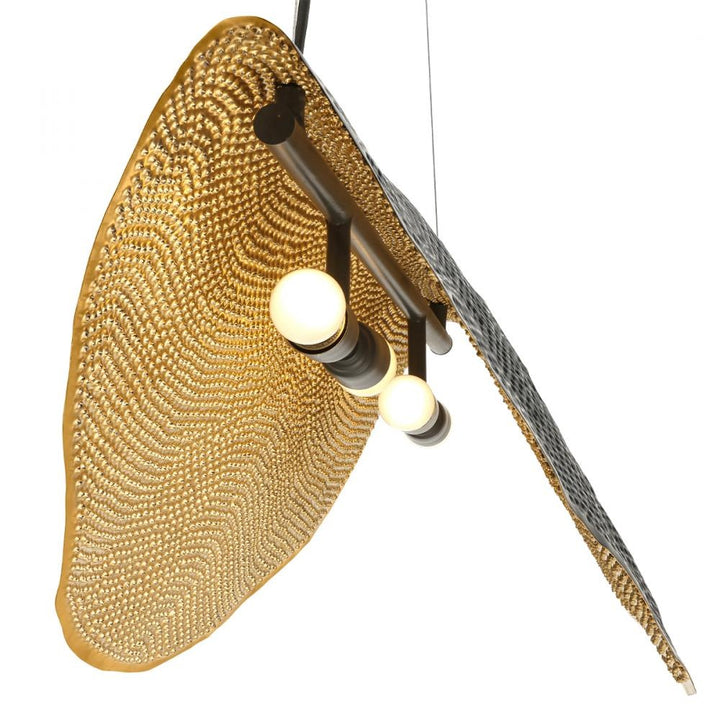 Lahar 4 Light Chandelier in Bronze and Gold