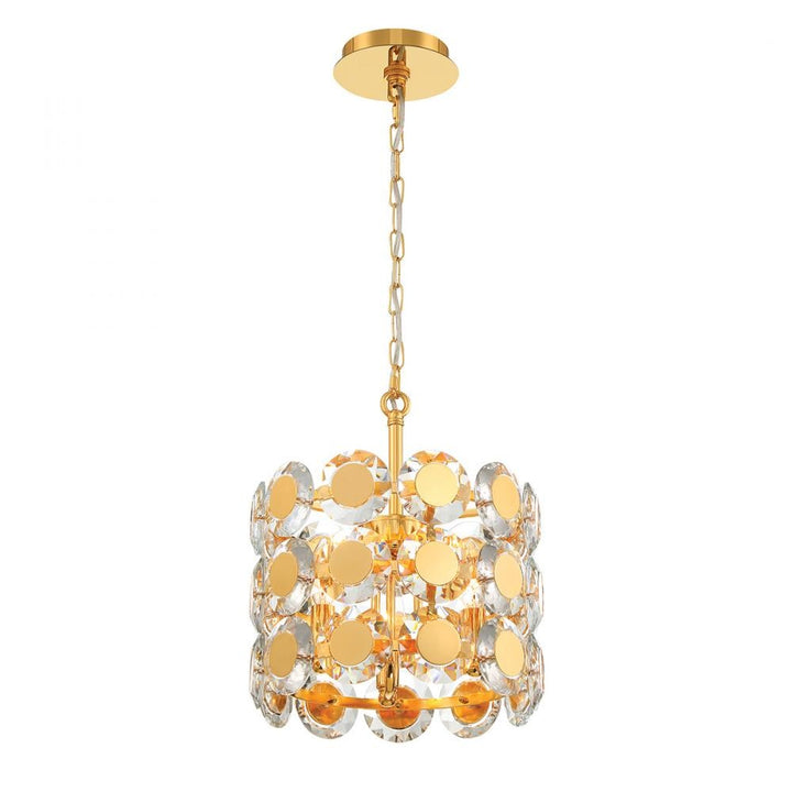 Perrene 3 Light Pendant in Gold