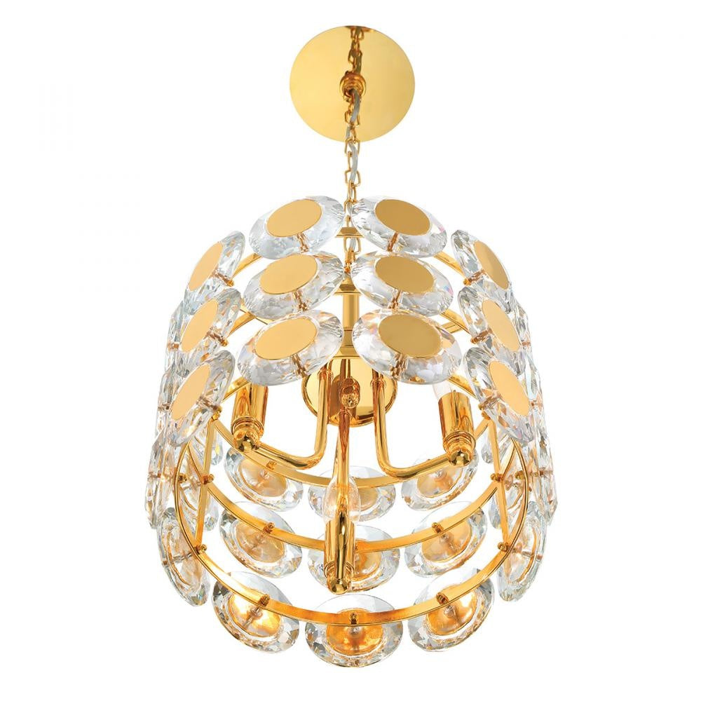 Perrene 3 Light Pendant in Gold