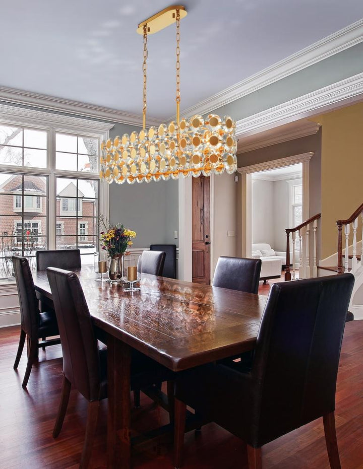 Perrene 8 Light Chandelier in Gold