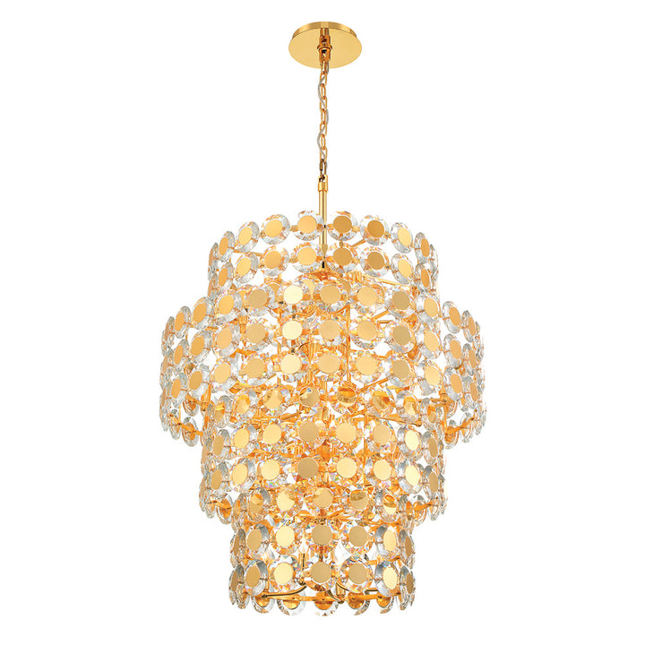 Perrene 24 Light Chandelier in Gold