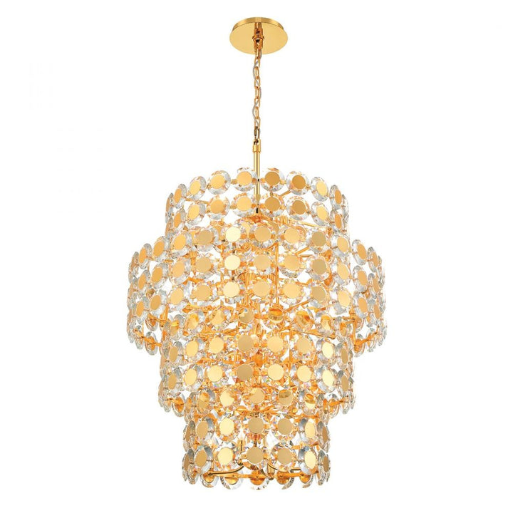 Perrene 24 Light Chandelier in Gold