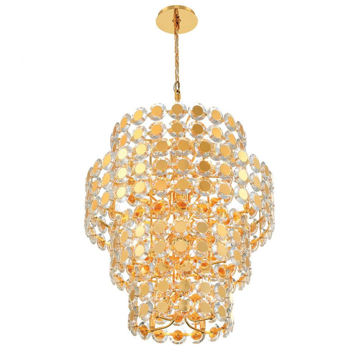 Perrene 24 Light Chandelier in Gold