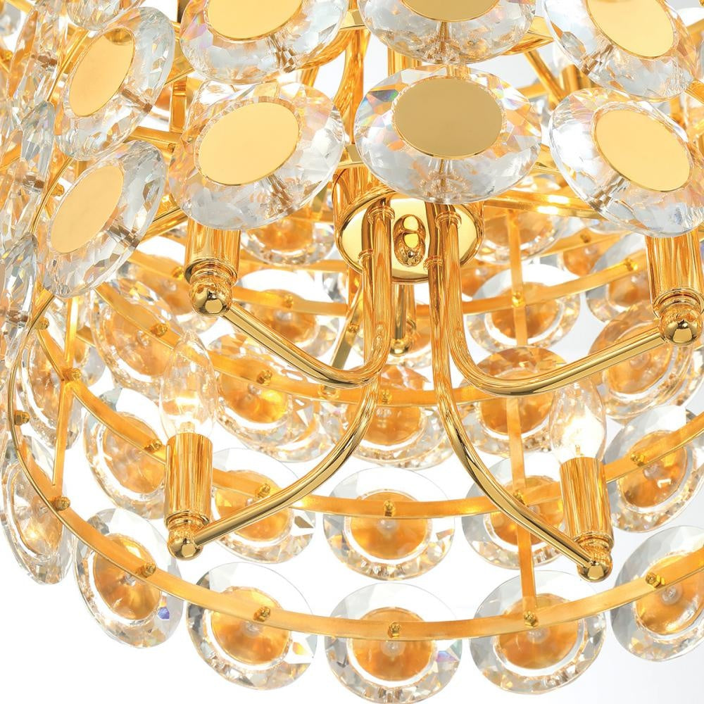 Perrene 24 Light Chandelier in Gold