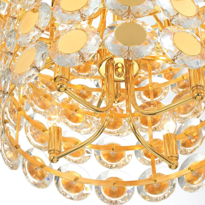 Perrene 24 Light Chandelier in Gold