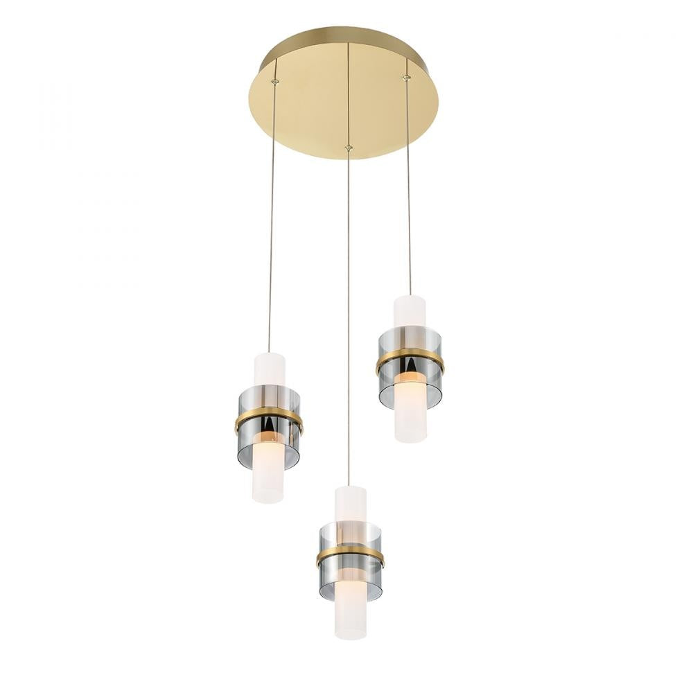 Rola 6 Light Pendant in Brushed Gold