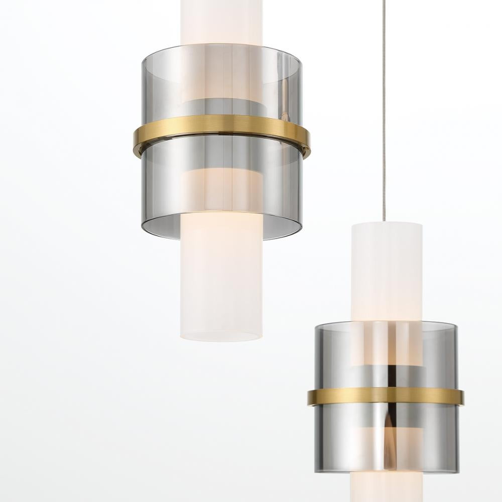 Rola 6 Light Pendant in Brushed Gold