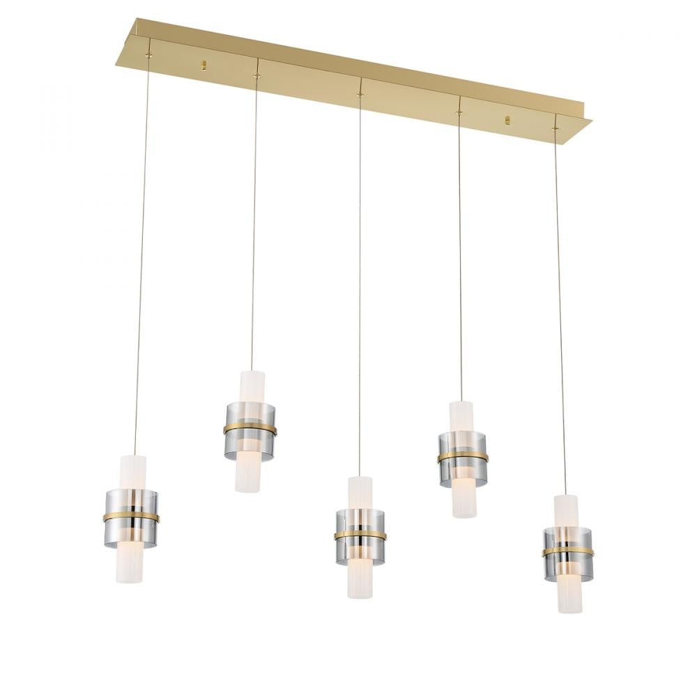 Rola 10LT Light Pendant in Brushed Gold