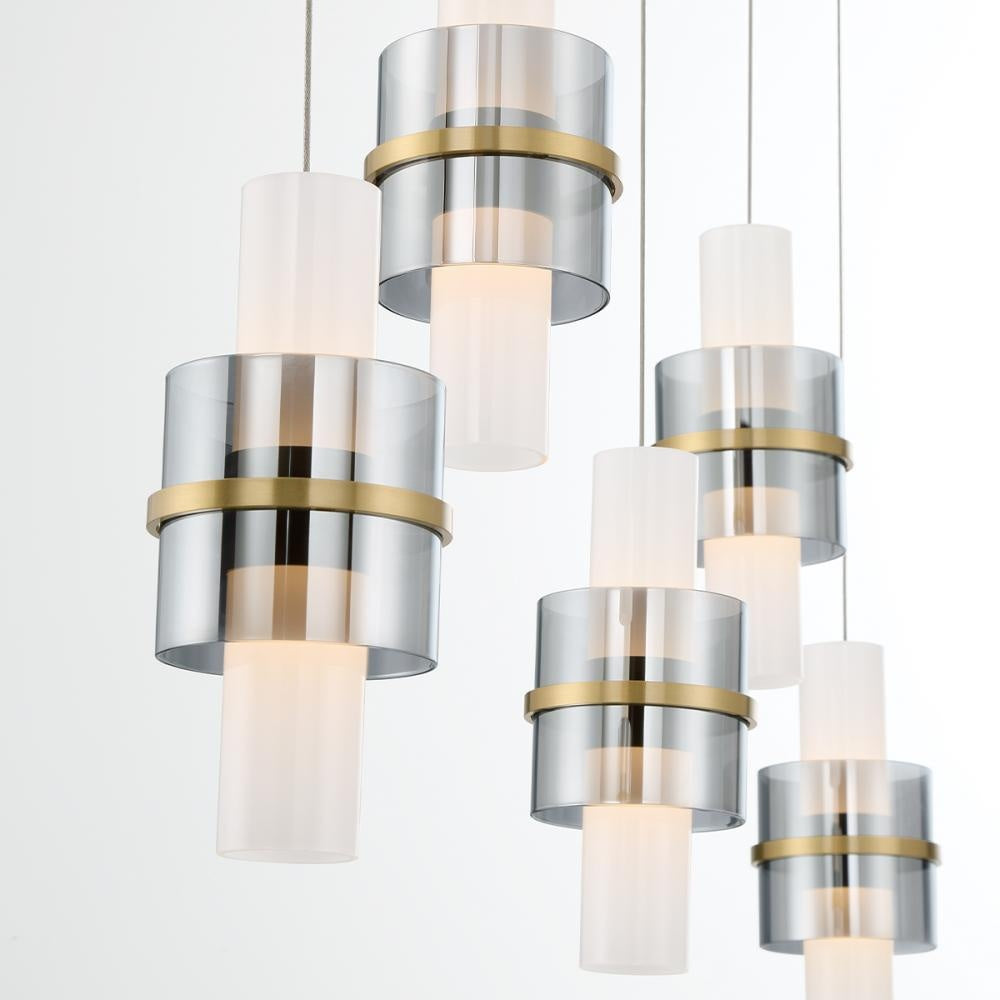 Rola 10LT Light Pendant in Brushed Gold