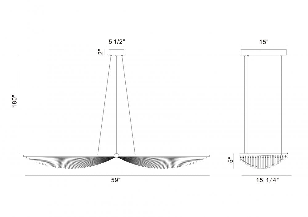Seraph 1 Light Chandelier in Gold