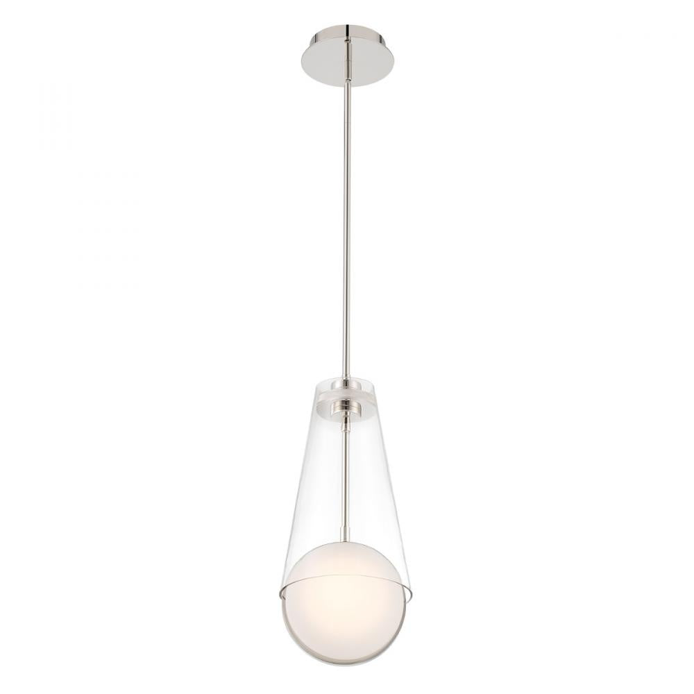 Solari 2 Light Pendant in Polished Nickel