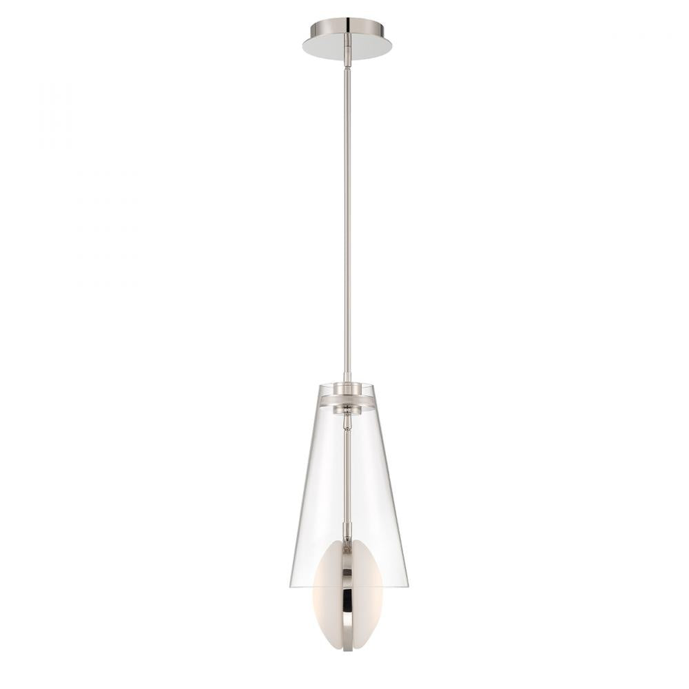 Solari 2 Light Pendant in Polished Nickel