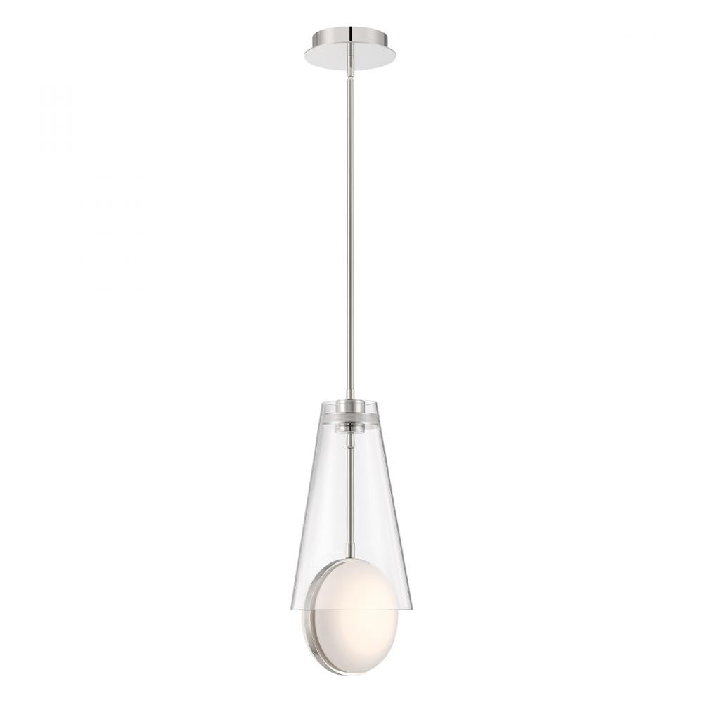Solari 2 Light Pendant in Polished Nickel