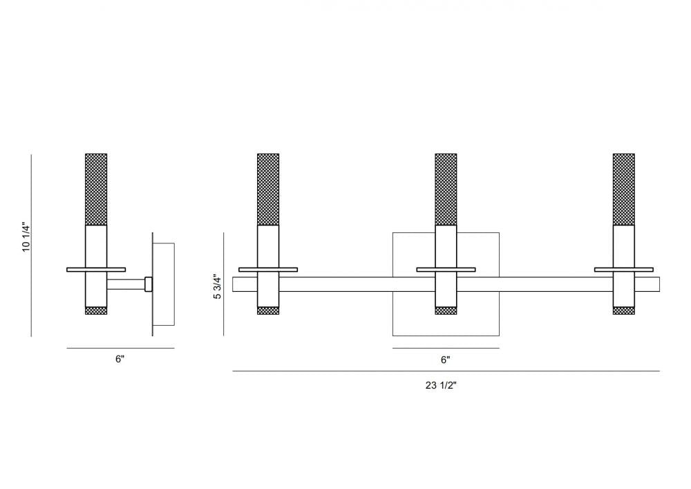 Torna 6 Light Vanity in Polished Nickel
